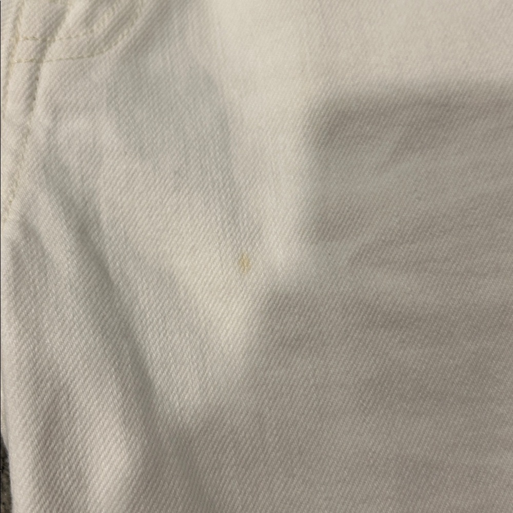 Nili Lotan Boyfriend Bermuda Shorts Cream White Denim Size 25 Raw Hem - Picture 6 of 13